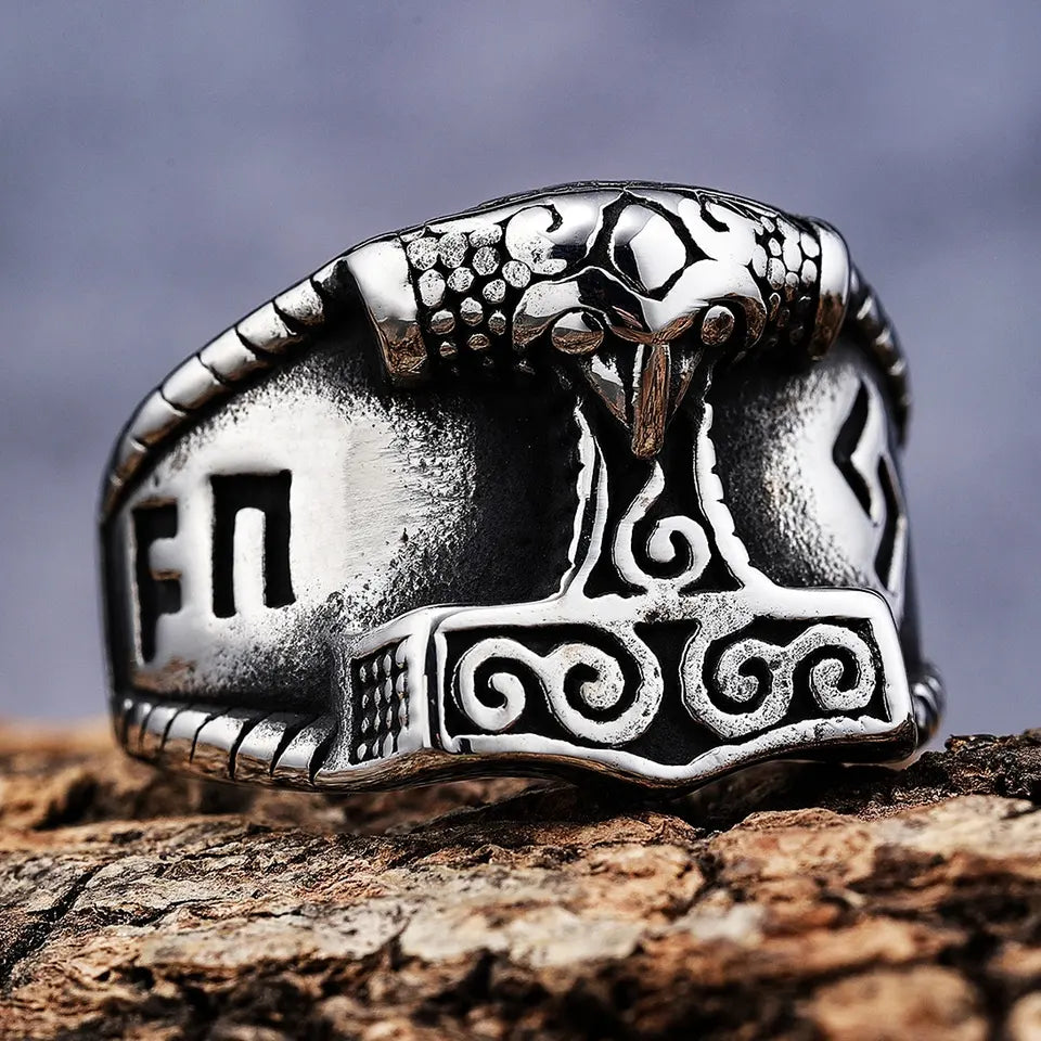 mythology thor hammer ring
