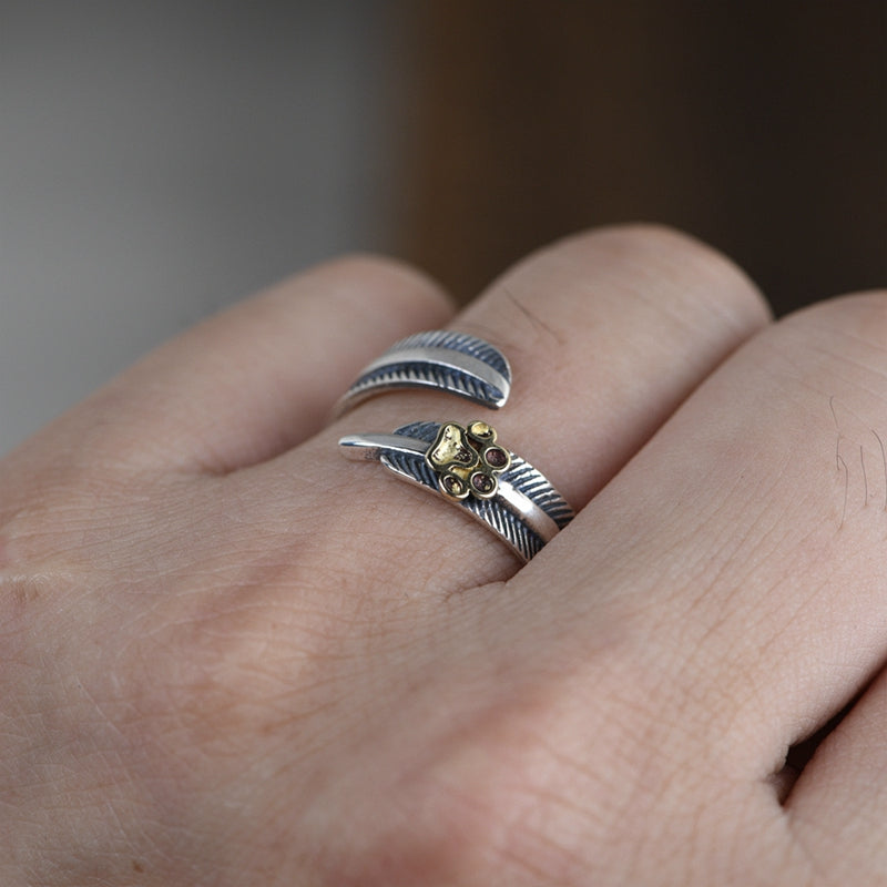 Silver Feather Ring