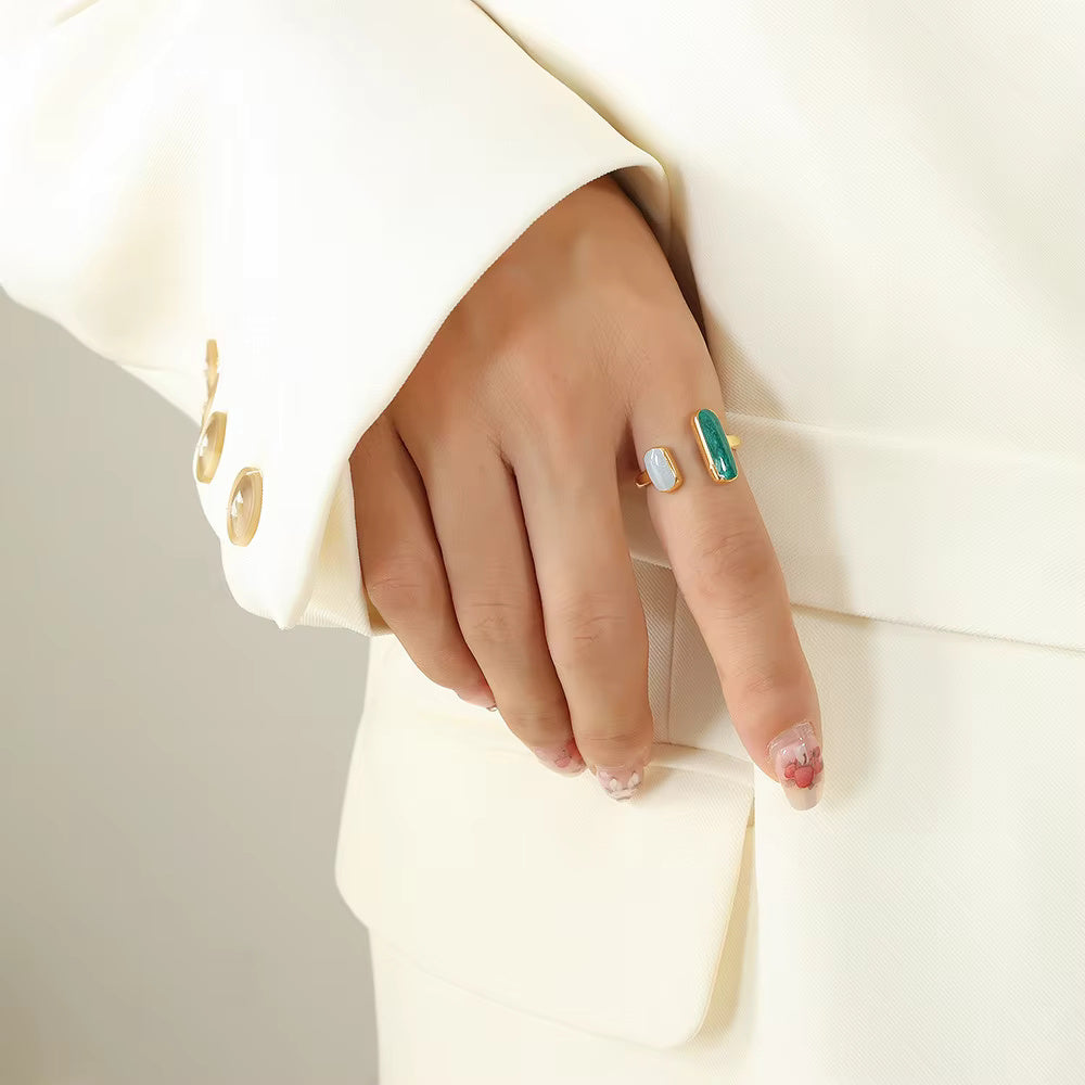 Gold Enamel Ring
