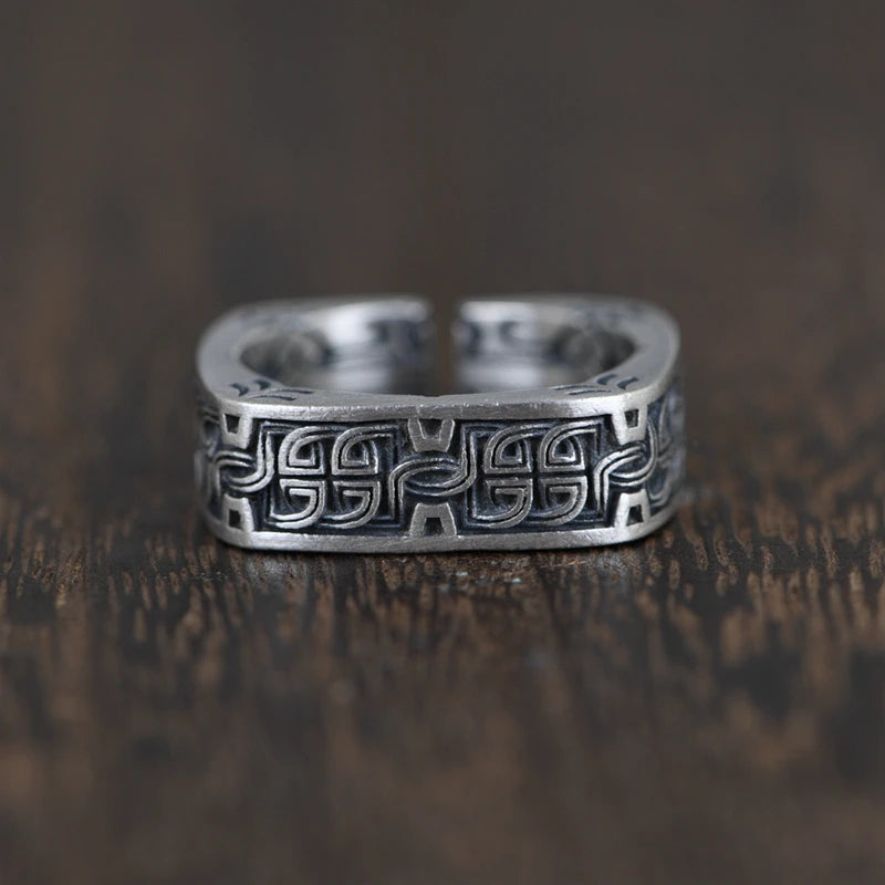 Square Embossed Ring