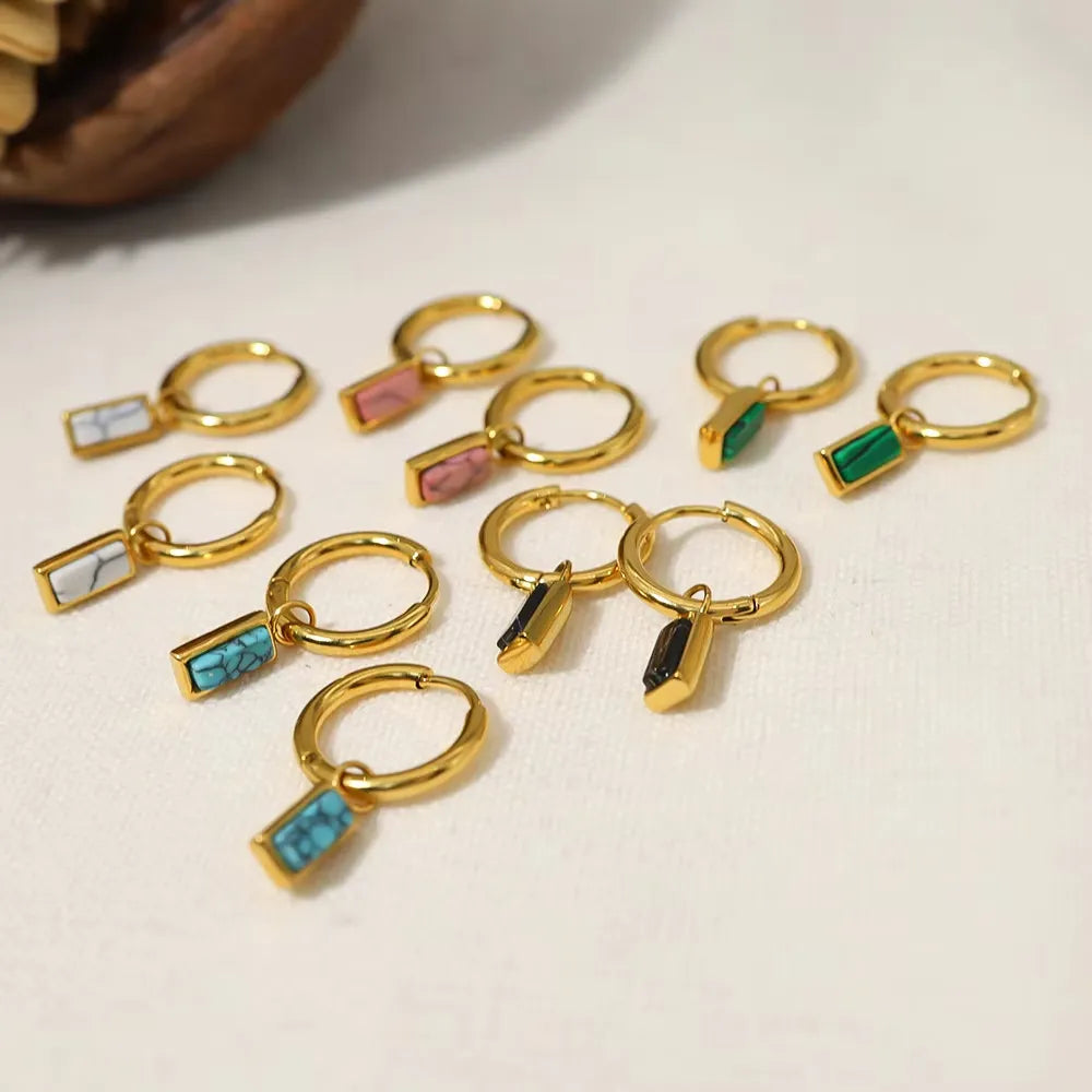 Natural Stone Charms Earrings