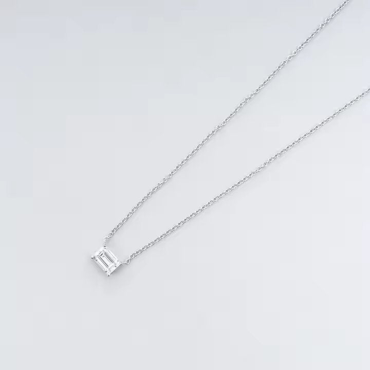 Emerald Moissanite Necklace