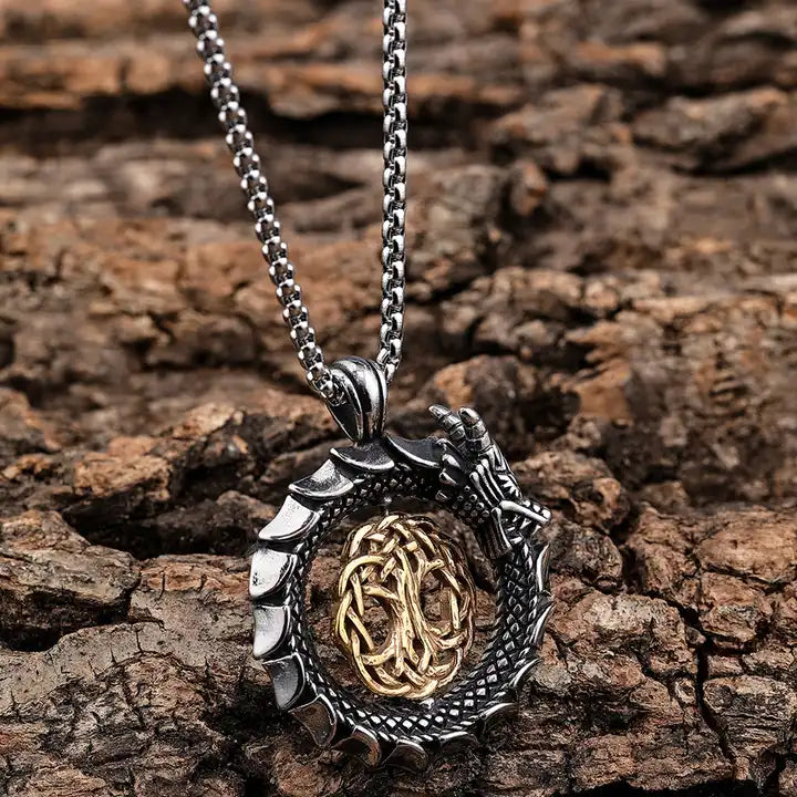 Yggdrasil Ouroboros Pendant