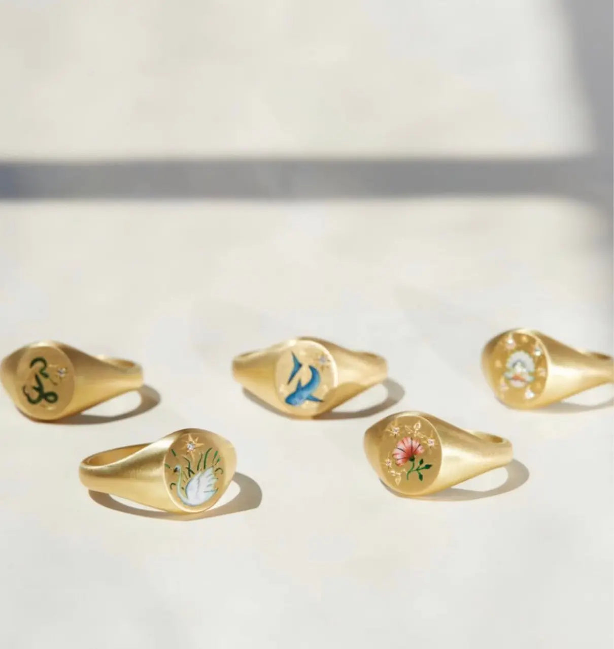 Gold Enamel Band