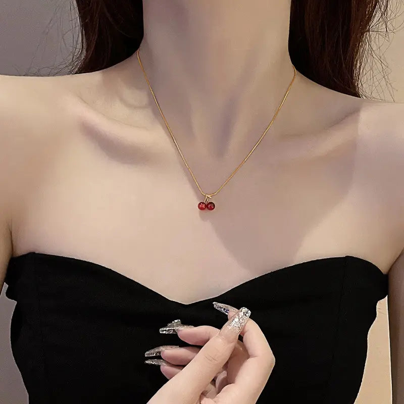 Cherry Pendant Necklace