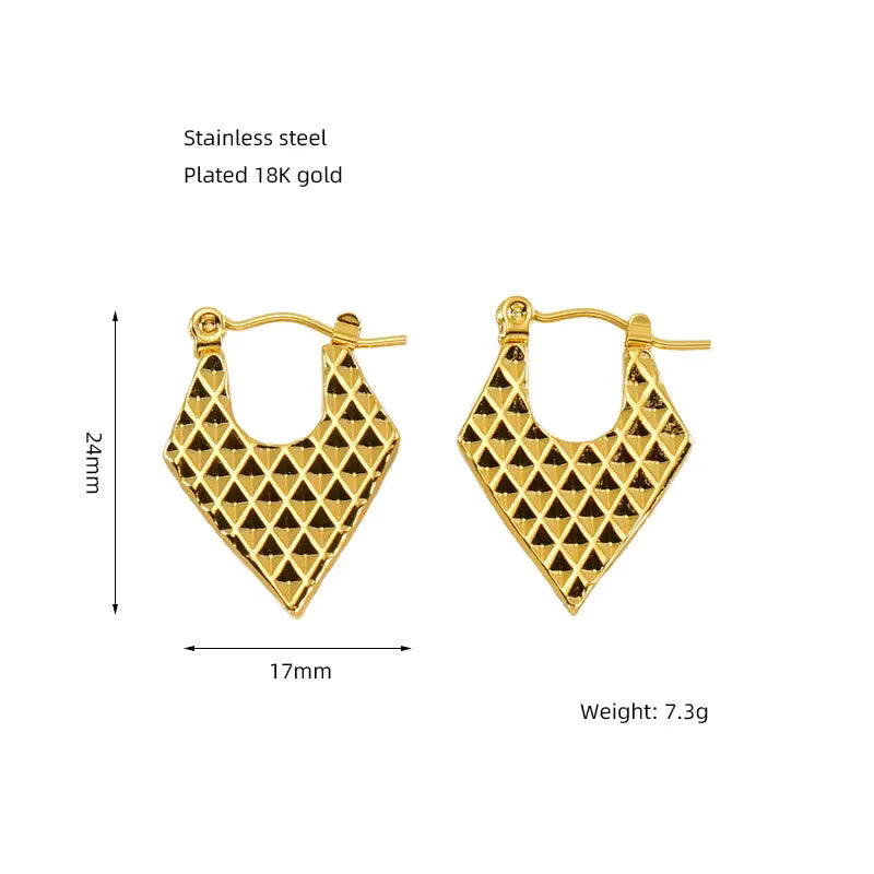 Gold Heart Earrings