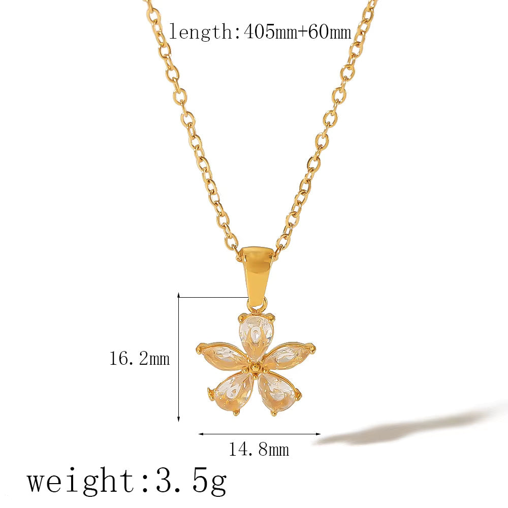 Crystal Flower Necklace