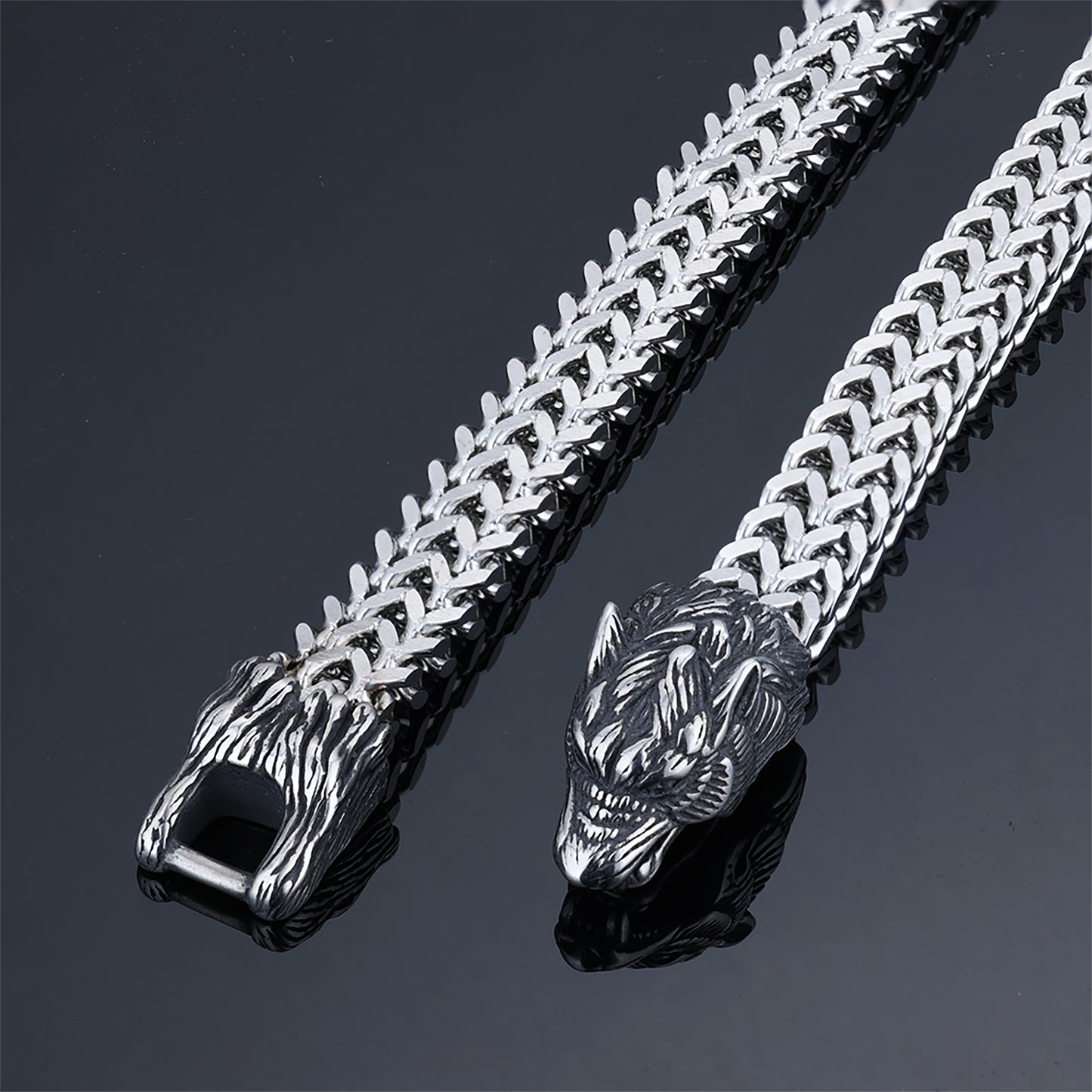 Viking Wolf Head Bracelet