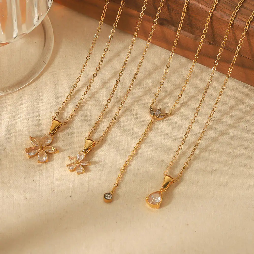 Crystal Flower Necklace