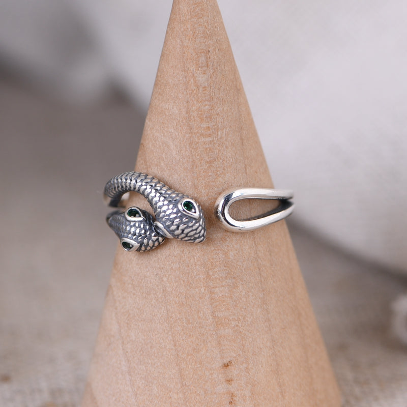 Snake Mouth Cluster Ring