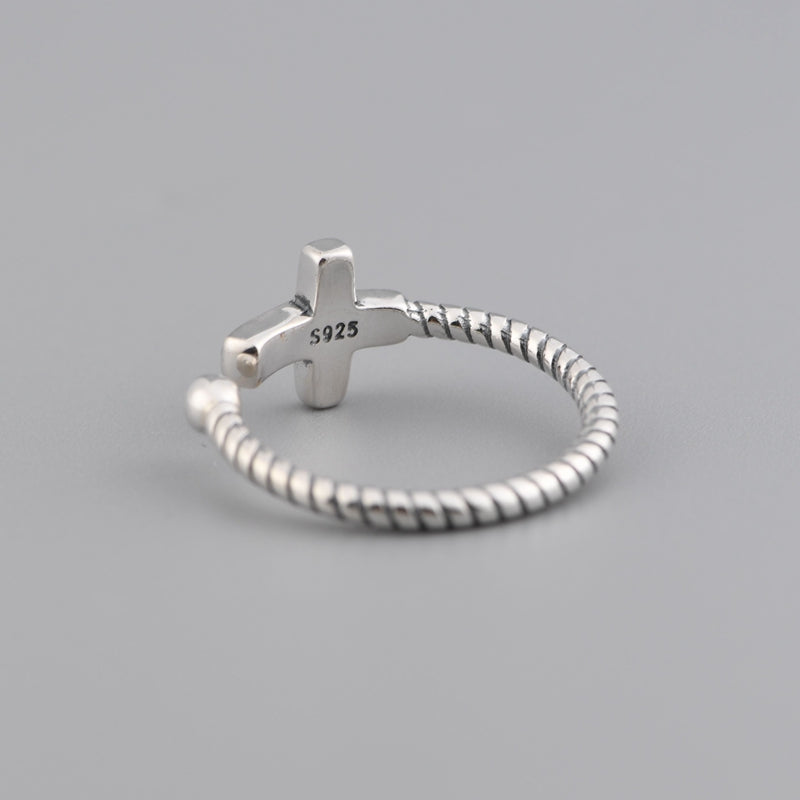 Cross Twist Open Ring