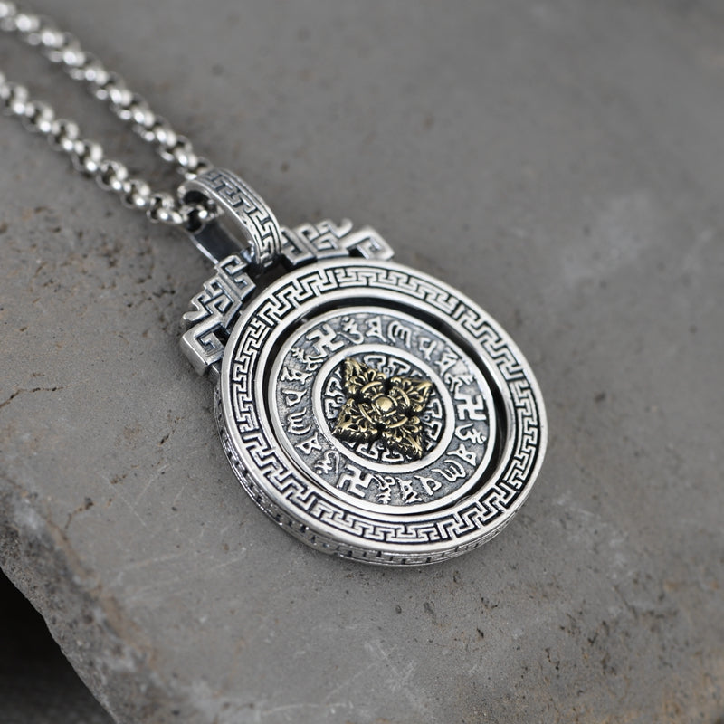 Mantra Rotatable Necklace