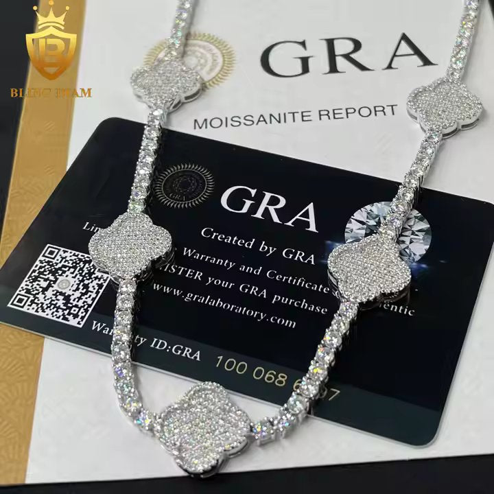 Moissanite Clover Necklace