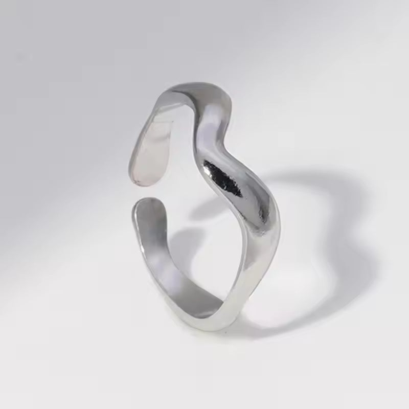 Wave Gold Rings