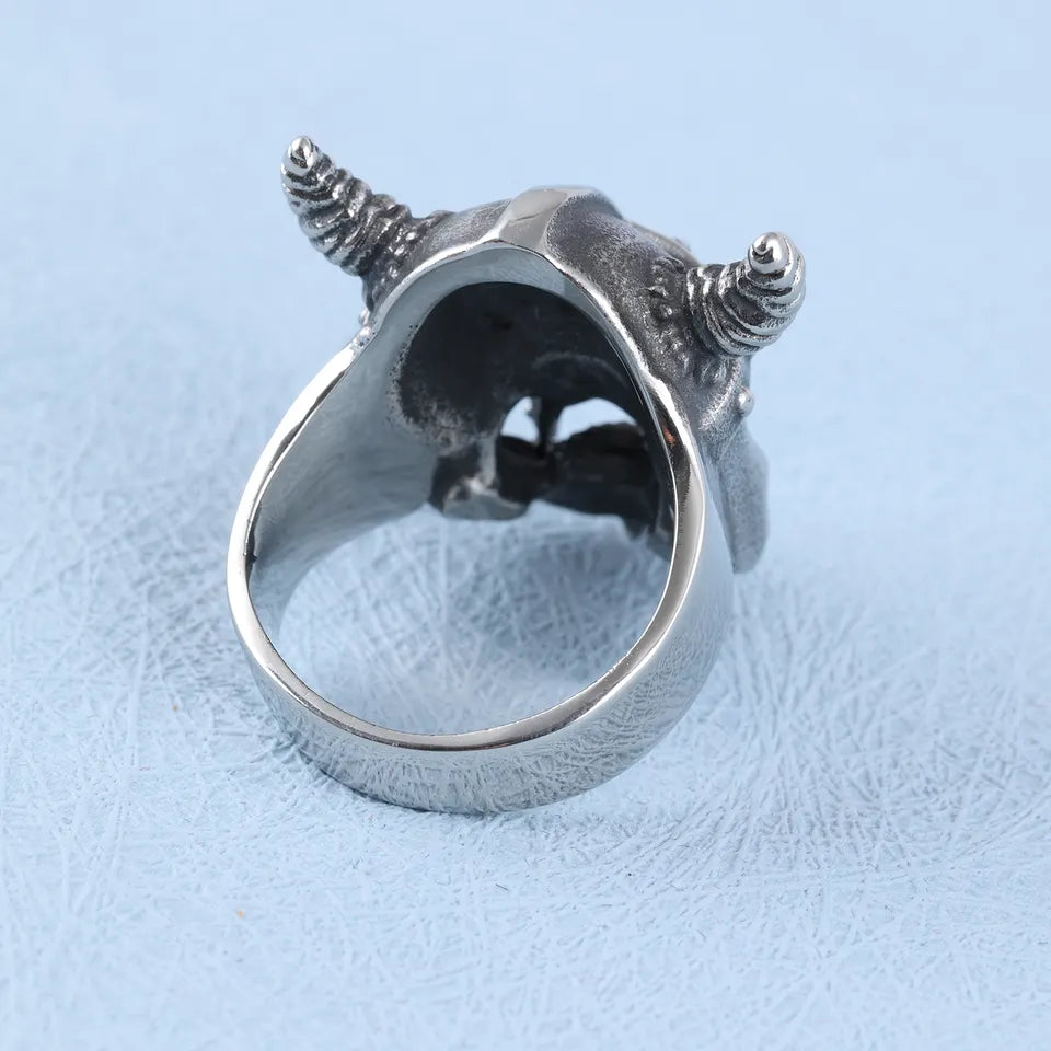 Viking Warrior Skull ring