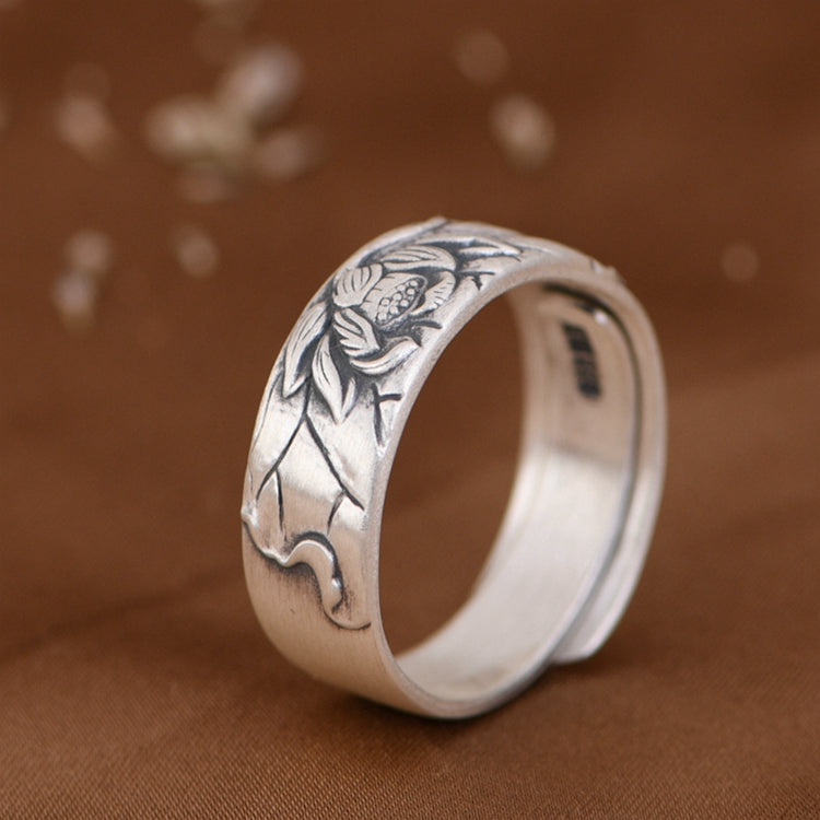 Wide Lotus RIng