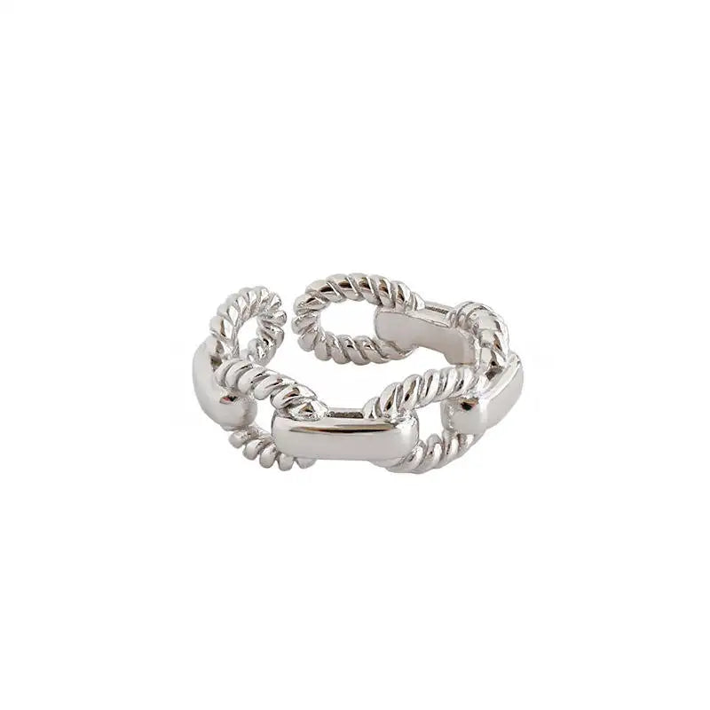 Open Link Chain Finger Ring