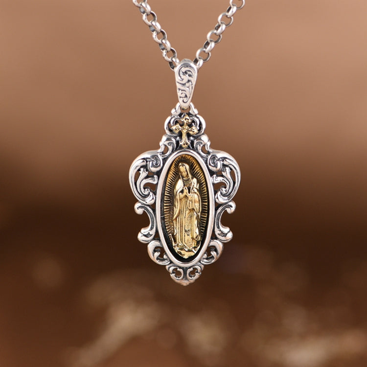 Cross Virgin Mary Necklace