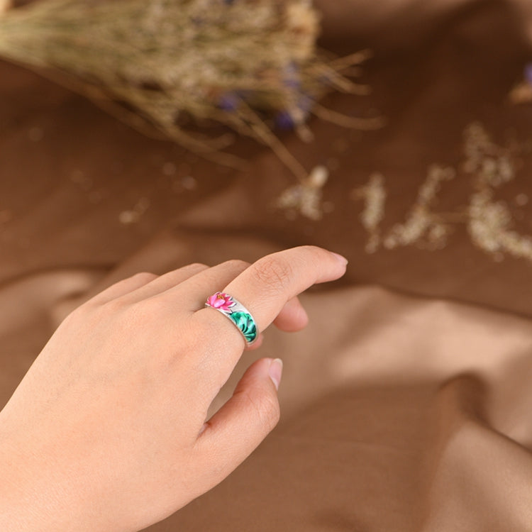 Oil Drop Lotus Leaf Adjustable Ring