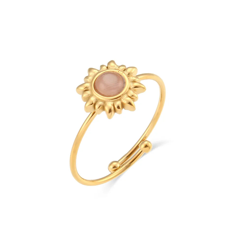 Radiant Sunburst Ring Set
