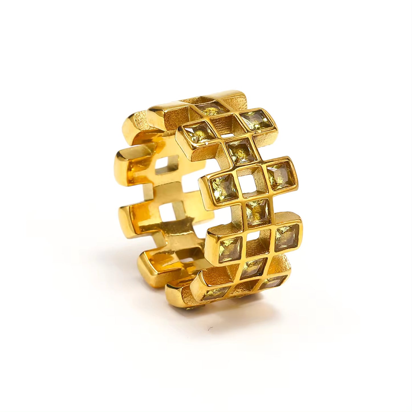 Shiny Zircon Colorful Finger Rings