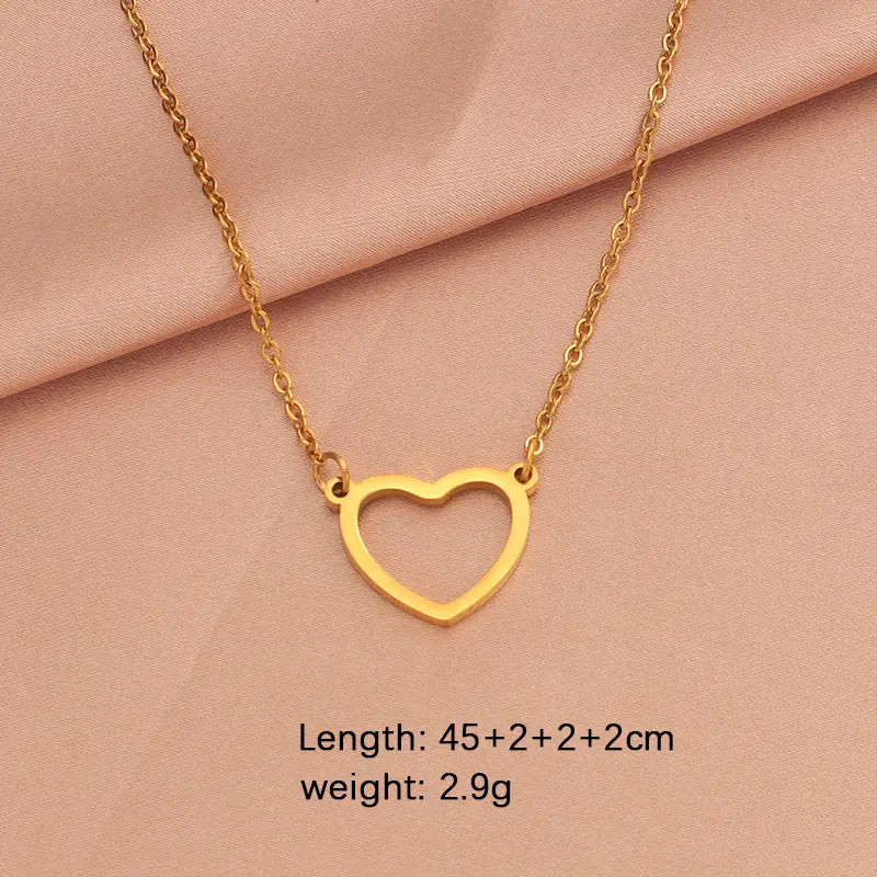 Outline Heart Necklace