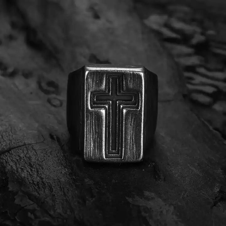 Silver Cross Ring