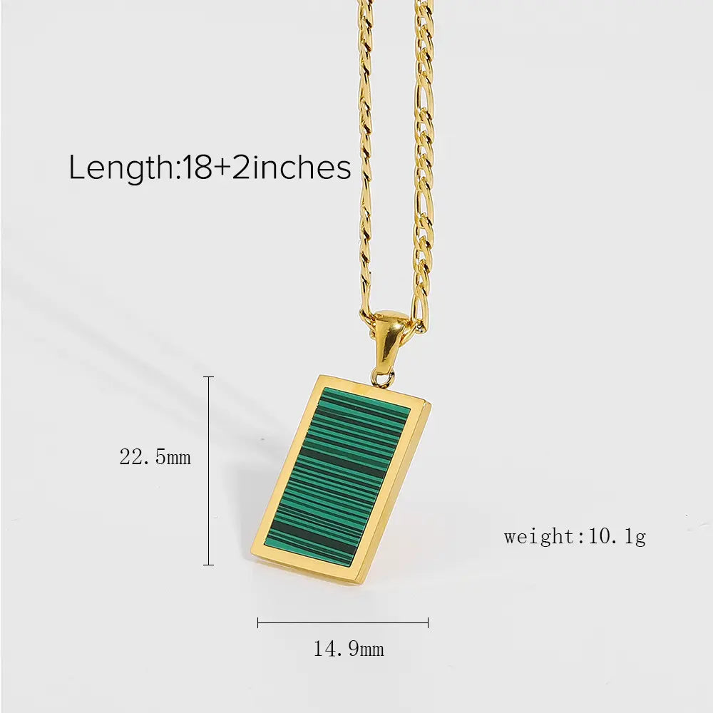 Square Stone Necklace