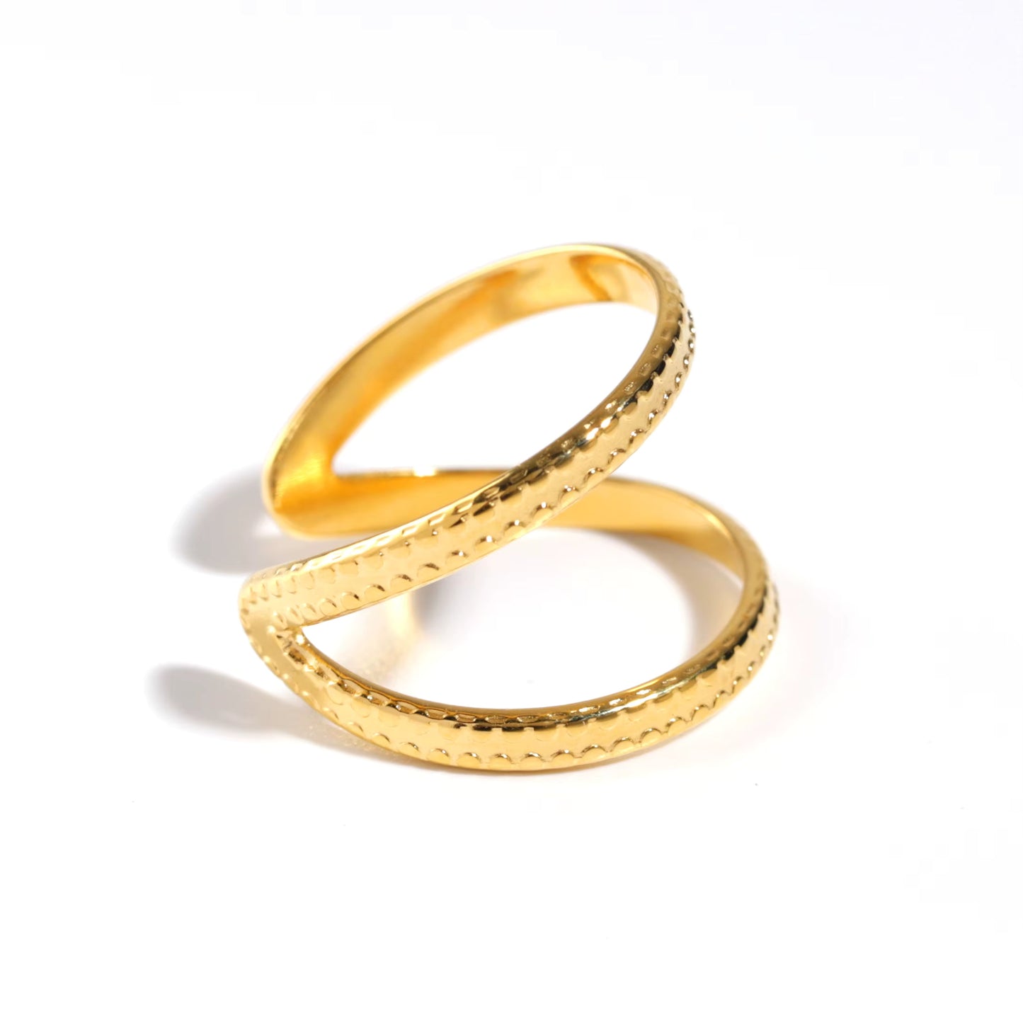 Gold Plated Open Finger Ring