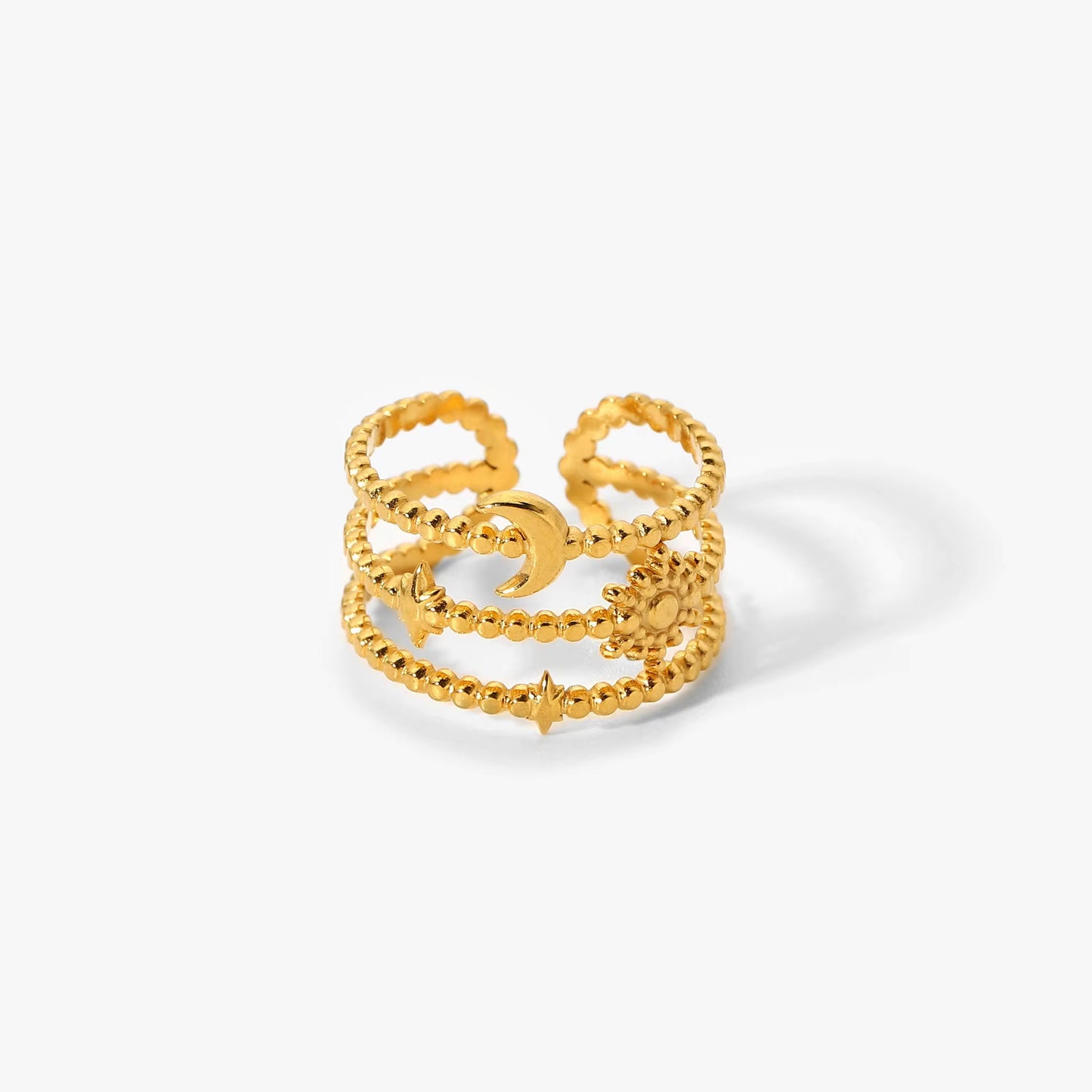 Gold Geometric Ring