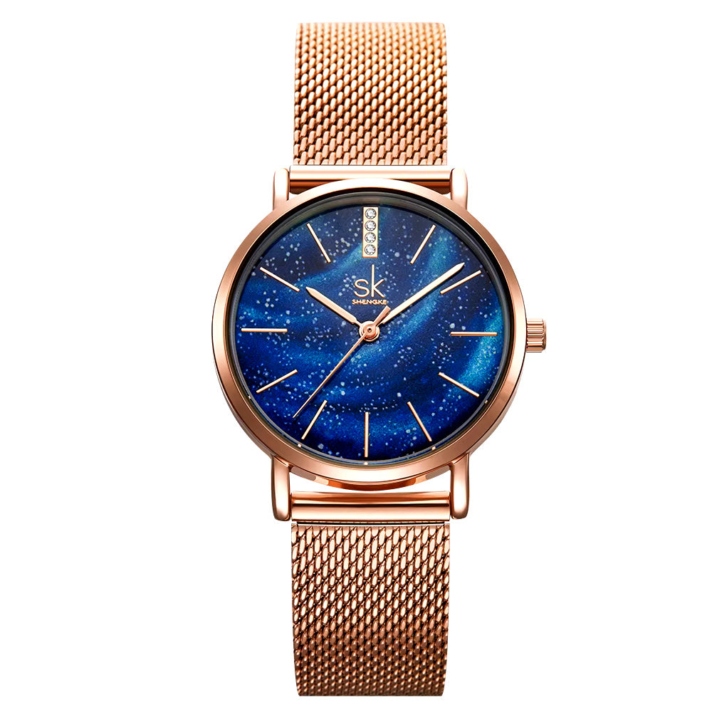 Green and Gold Starry Sky Watch