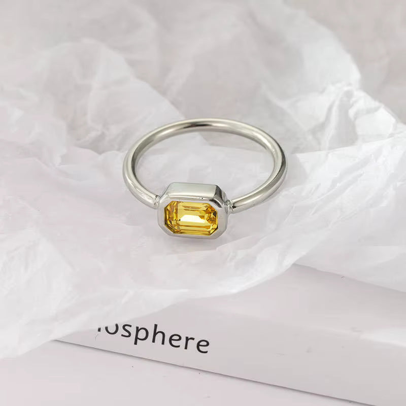 Zircon Gemstone Simple Rings