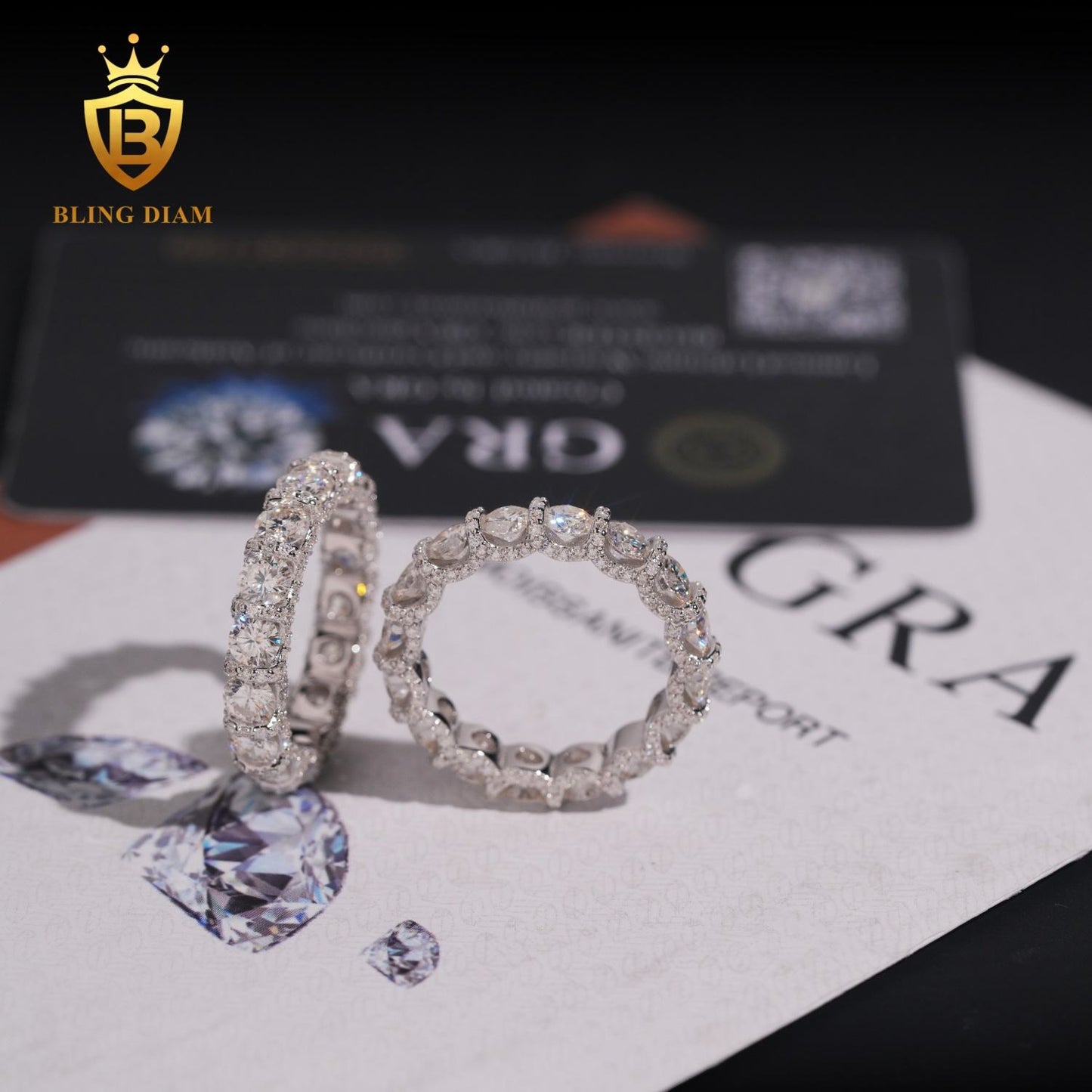 round-cut moissanite ring