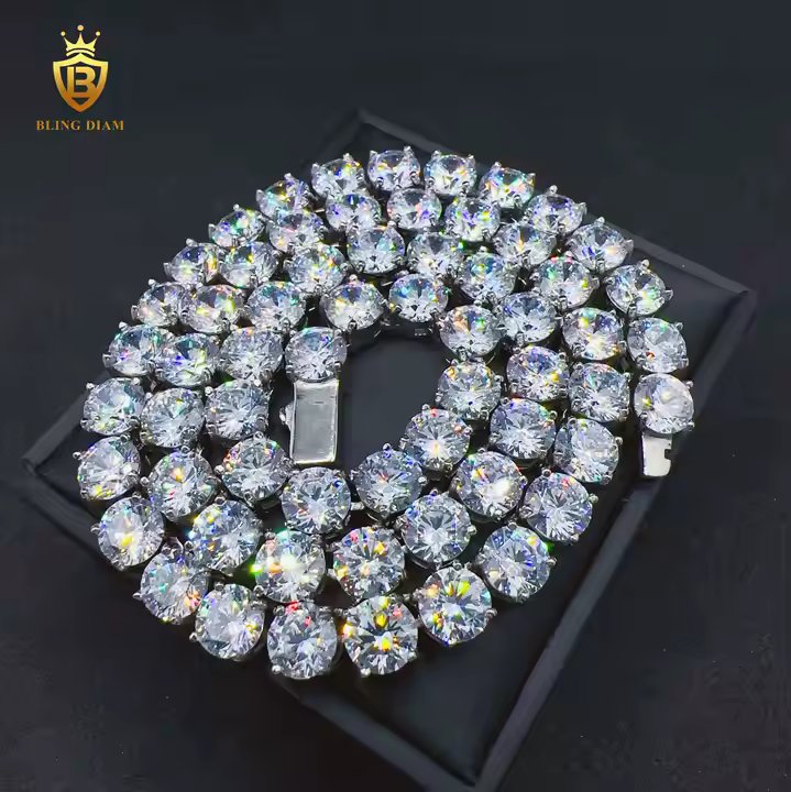 Tennis Chain - 8mm CZ Diamond, Stainless Steel