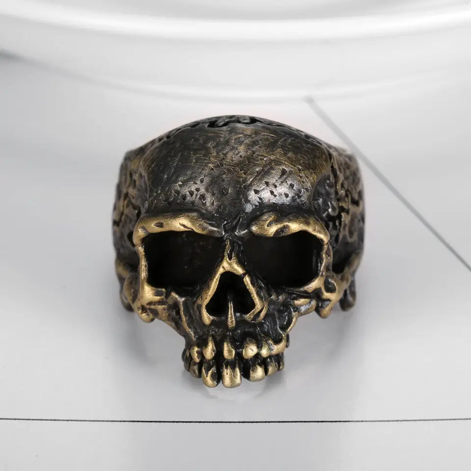 Greek mythology demon skull ring