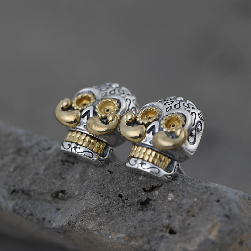 Bearded Skull Earrings