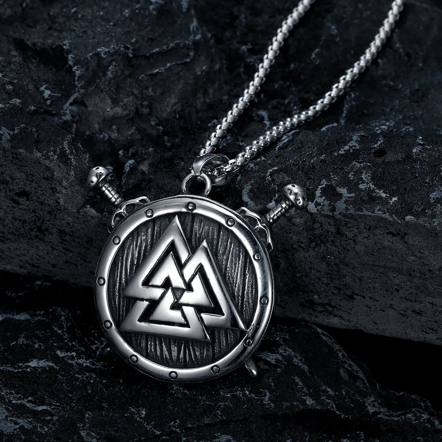 Valknut Shield Pendant