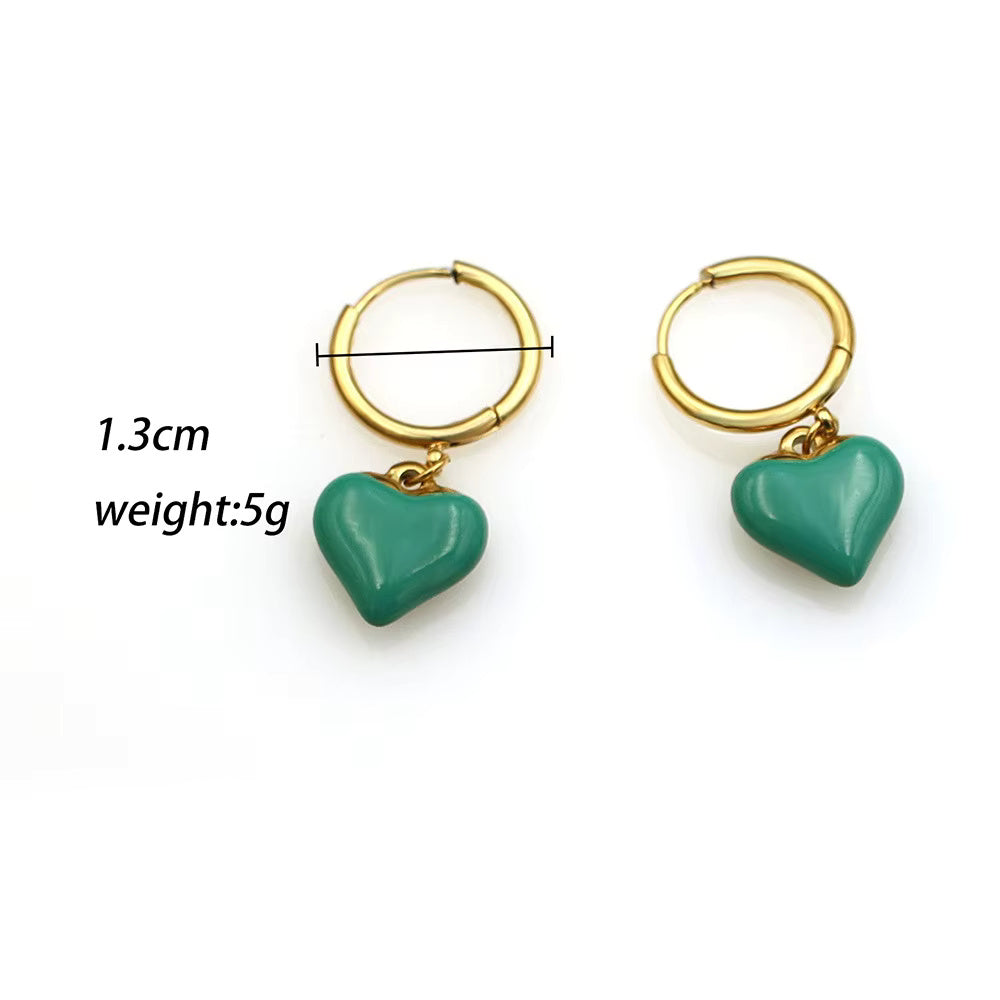 Geometric Heart Studs