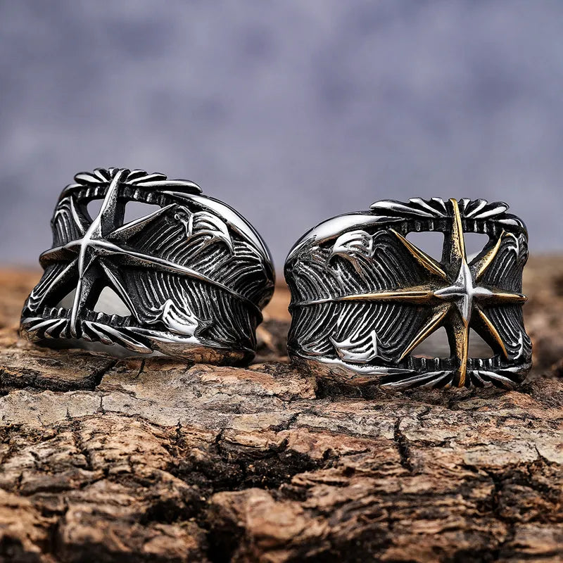 Polaris Star Compass Ring