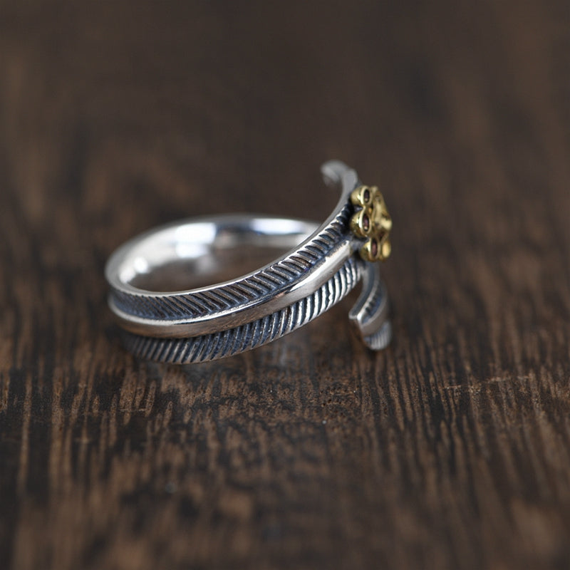 Silver Feather Ring