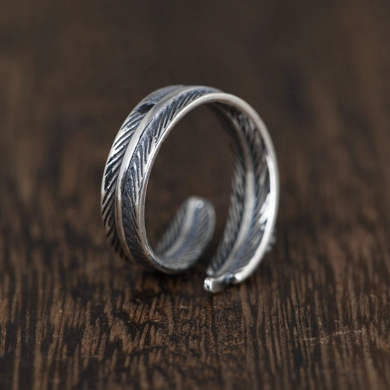 Retro Feather Ring