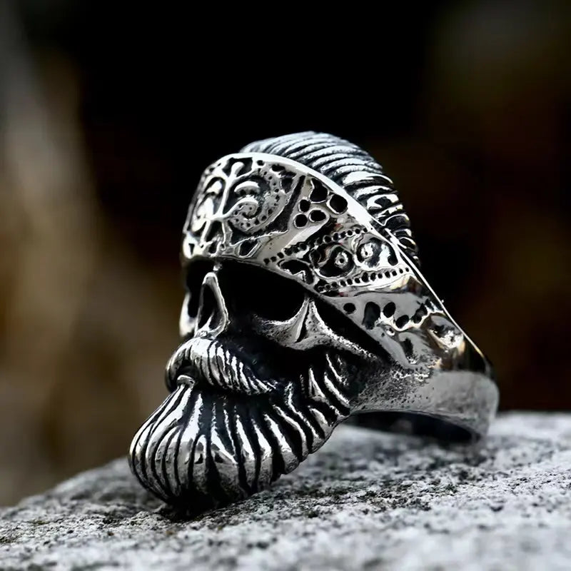 Bearded Skull Ring