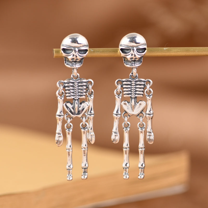 Skull Silver Earrings