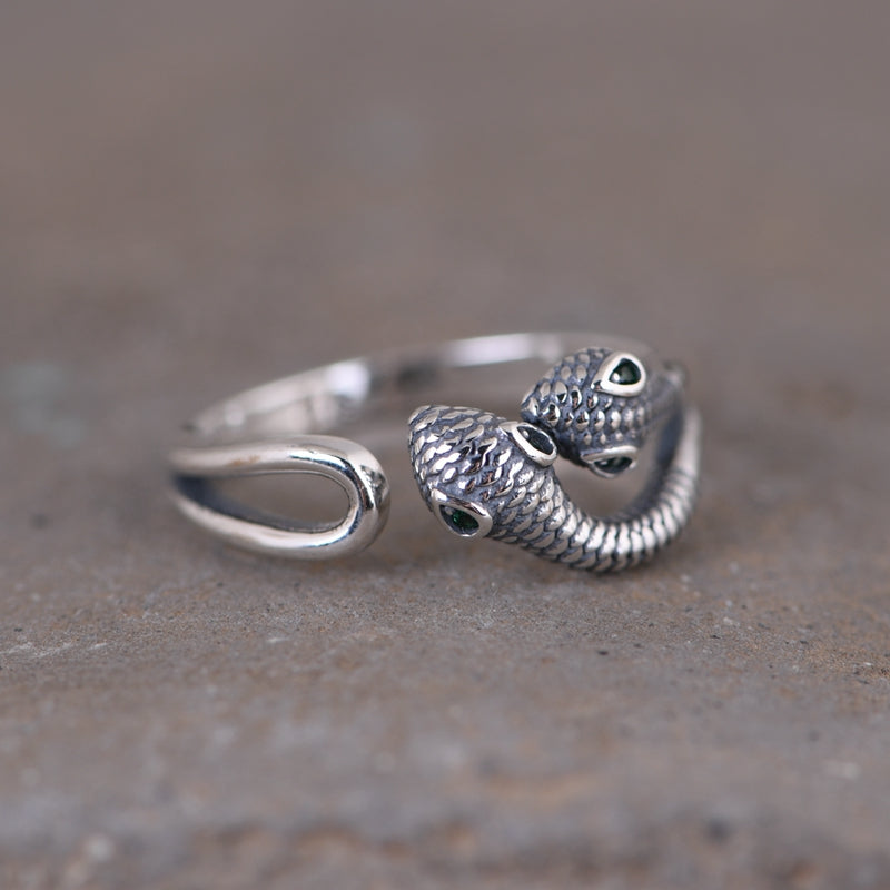 Snake Mouth Cluster Ring