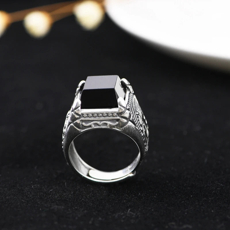 Retro Agate Ring