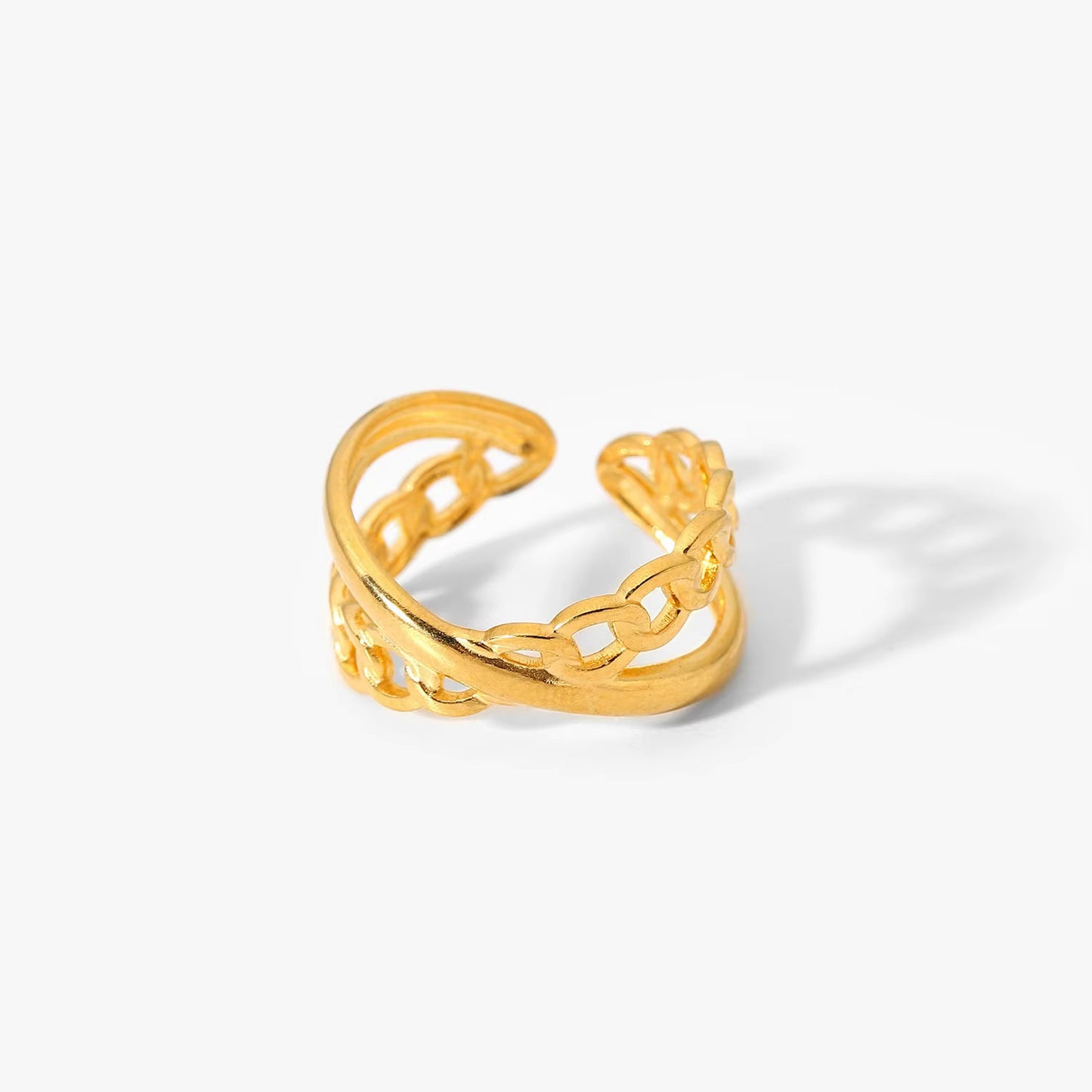 Gold Geometric Ring