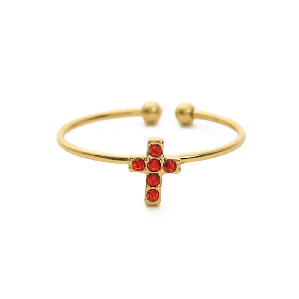 Gold Cross Ring