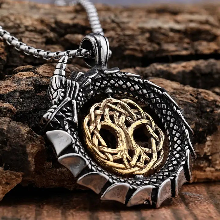 Yggdrasil Ouroboros Pendant