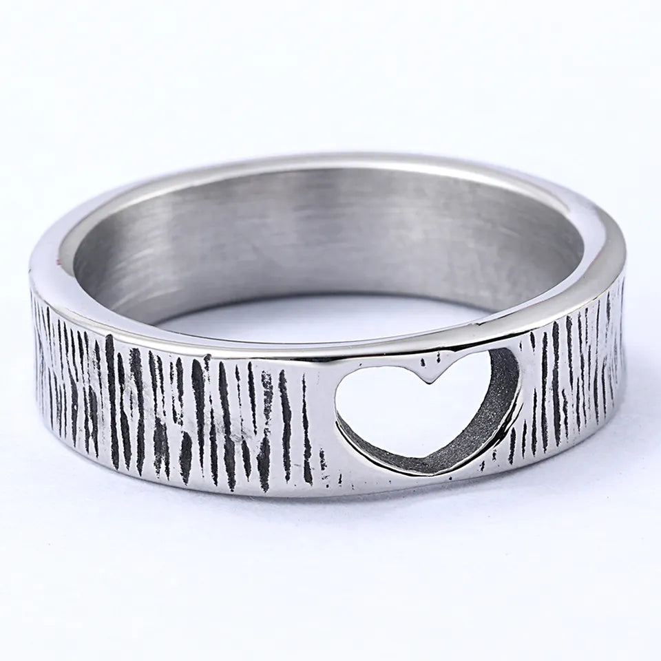 heart shape couple rings