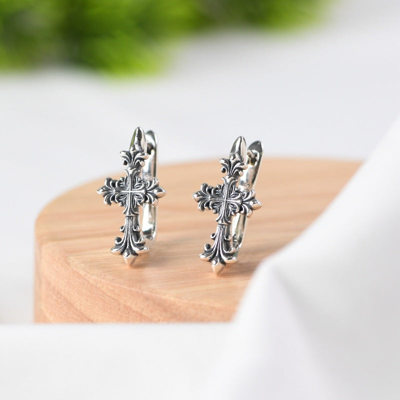 Cross Ear Buckle Earrings